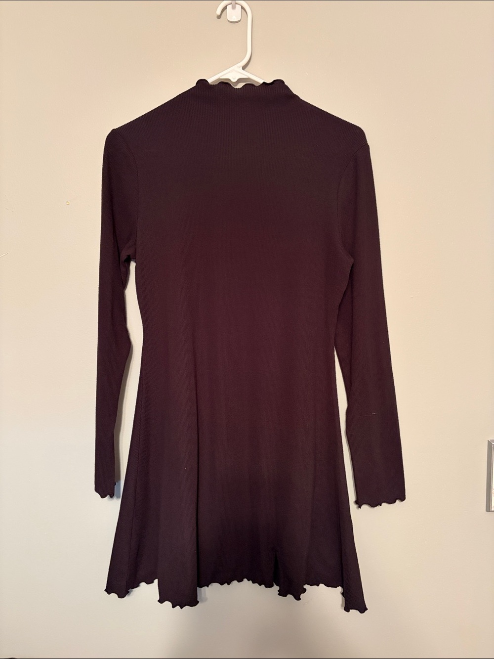 SO Long Sleeve Ribbed Tunic Dress black
